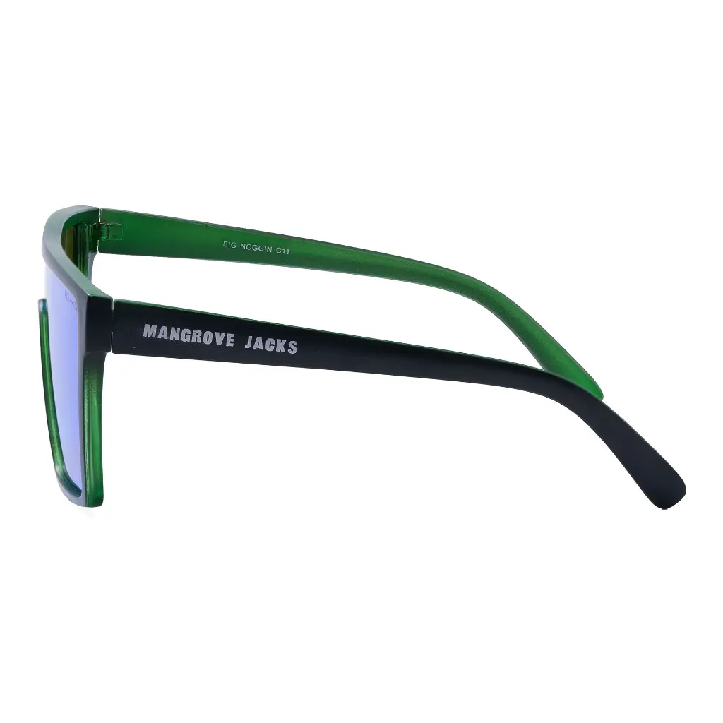 Mangrove Jacks Big Noggin C11 Matte Black w Matte Crystal Green / Green Revo Mirror Polarised Lenses_6340