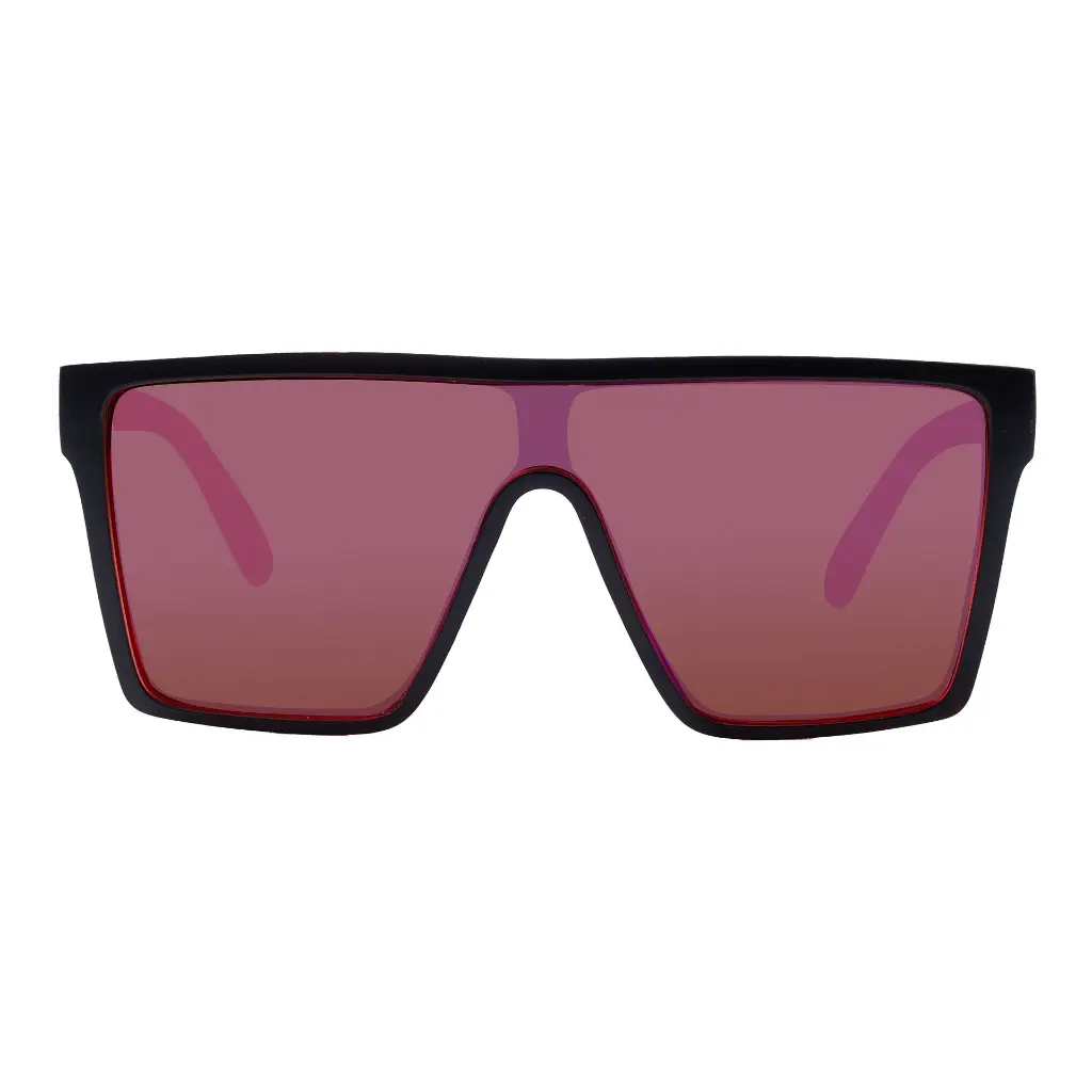 Mangrove Jacks Big Noggin C3 Matte Black w Matte Crystal Red / Red Revo Mirror Polarised Lenses_6345