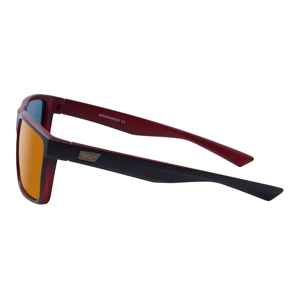 Mangrove Jacks - Mangrove Jacks Moonraker C3 Matte Black w Matte Crystal Red / Black Red Revo Mirror Polarised Lenses