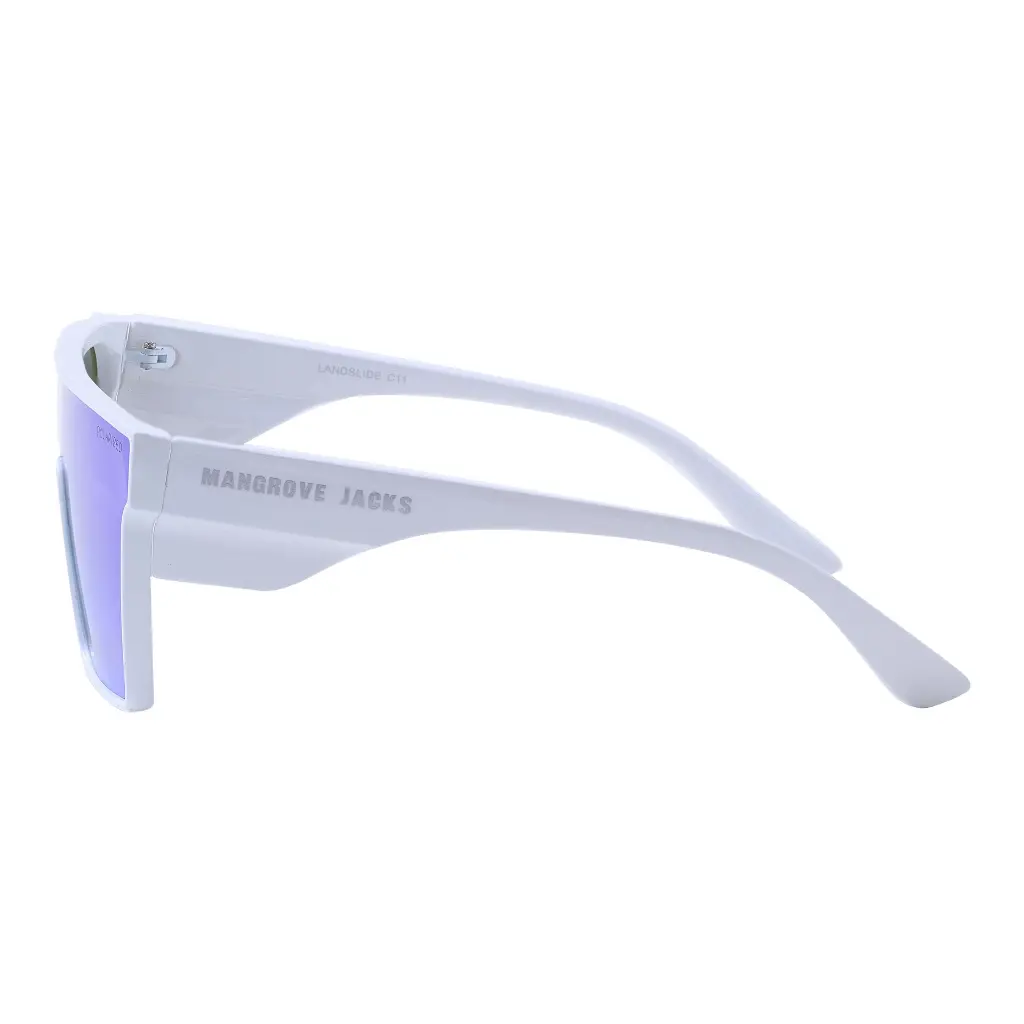 Mangrove Jacks Landslide C11 Shiny White / Green Revo Polarised Lenses_6443