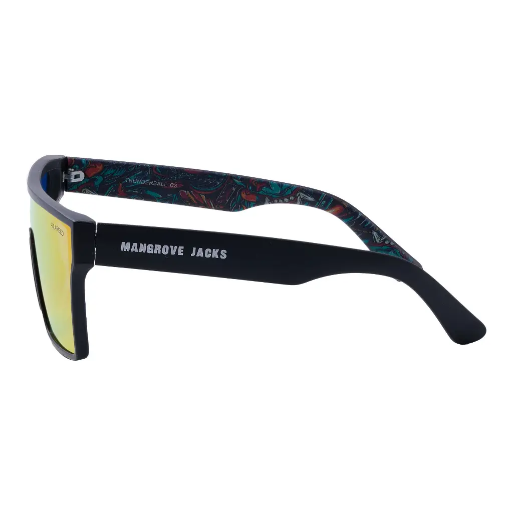 Mangrove Jacks - Mangrove Jacks Thunderball C3 Matte Black / Black Red Revo Mirror Polarised Lenses