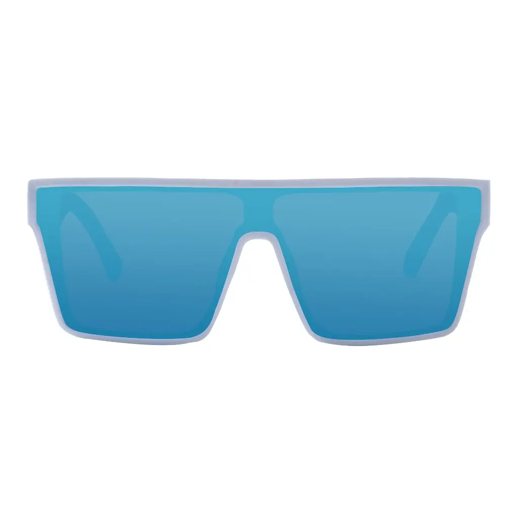 Mangrove Jacks Thunderball C9 Shiny White / Ice Blue Revo Mirror Polarised Lenses_6514
