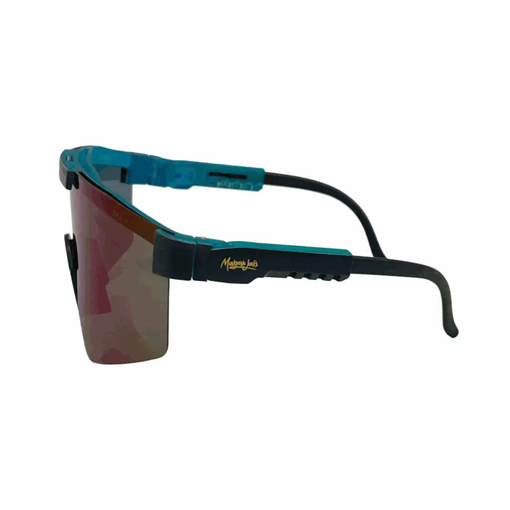 Mangrove Jacks - Mangrove Jacks Kids MK073 C2 Matte Black w Matte Crystal Blue / Blue Revo Polarised Lenses