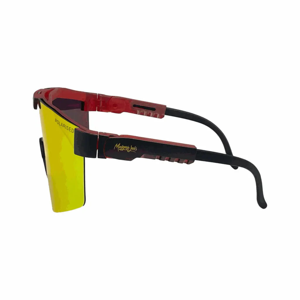 Mangrove Jacks - Mangrove Jacks Kids MK073 C3 Matte Black w Matte Crystal Red / Red Revo Polarised Lenses