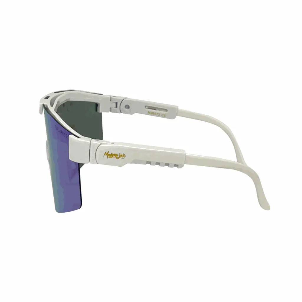 Mangrove Jacks - Mangrove Jacks Kids MK073 C8 Shiny White / Ice Blue Revo Polarised Lenses
