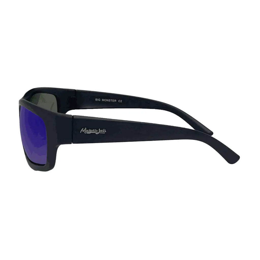 Mangrove Jacks Big Monster C2 Matte Black / Blue Revo Polarised Lenses_6559