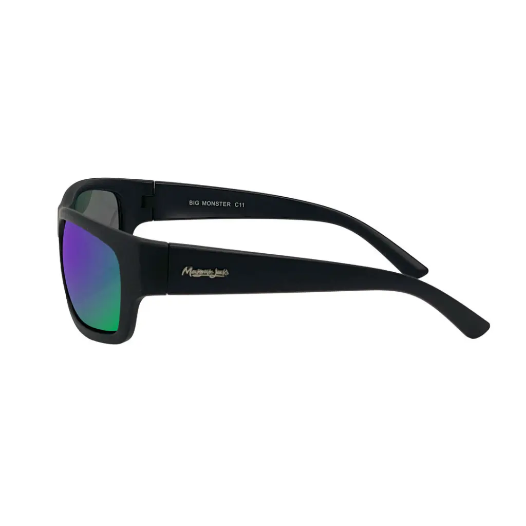 Mangrove Jacks Big Monster C11 Matte Black / Green Revo Polarised Lenses_6569