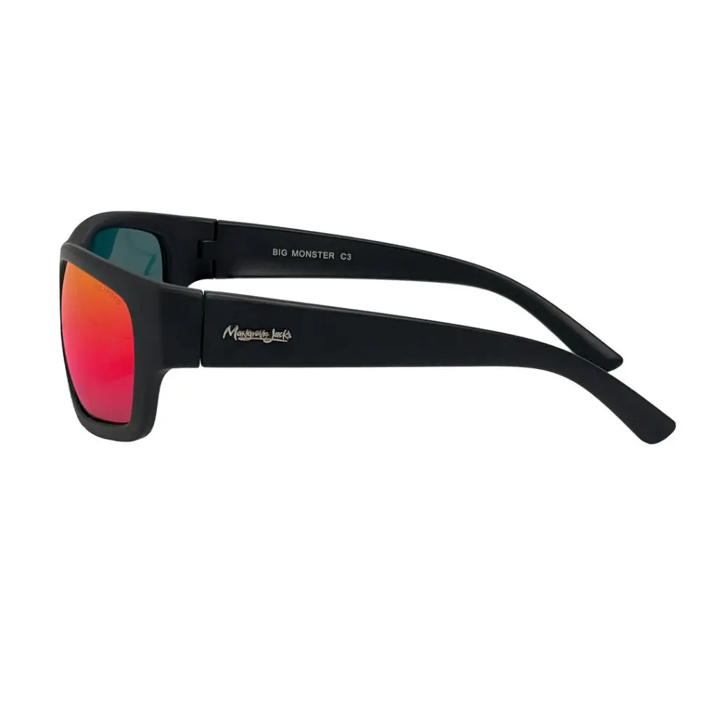 Mangrove Jacks Big Monster C3 Matte Black / Red Revo Polarised Lenses_6571