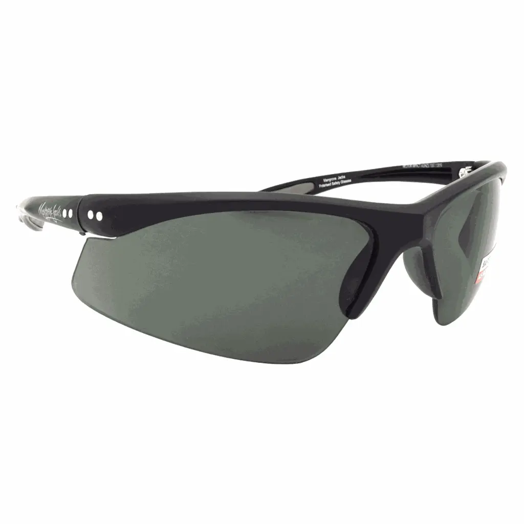 Mangrove Jacks Bladerunner Safety Glasses C1 Black / Smoke Polarised Lenses_6577