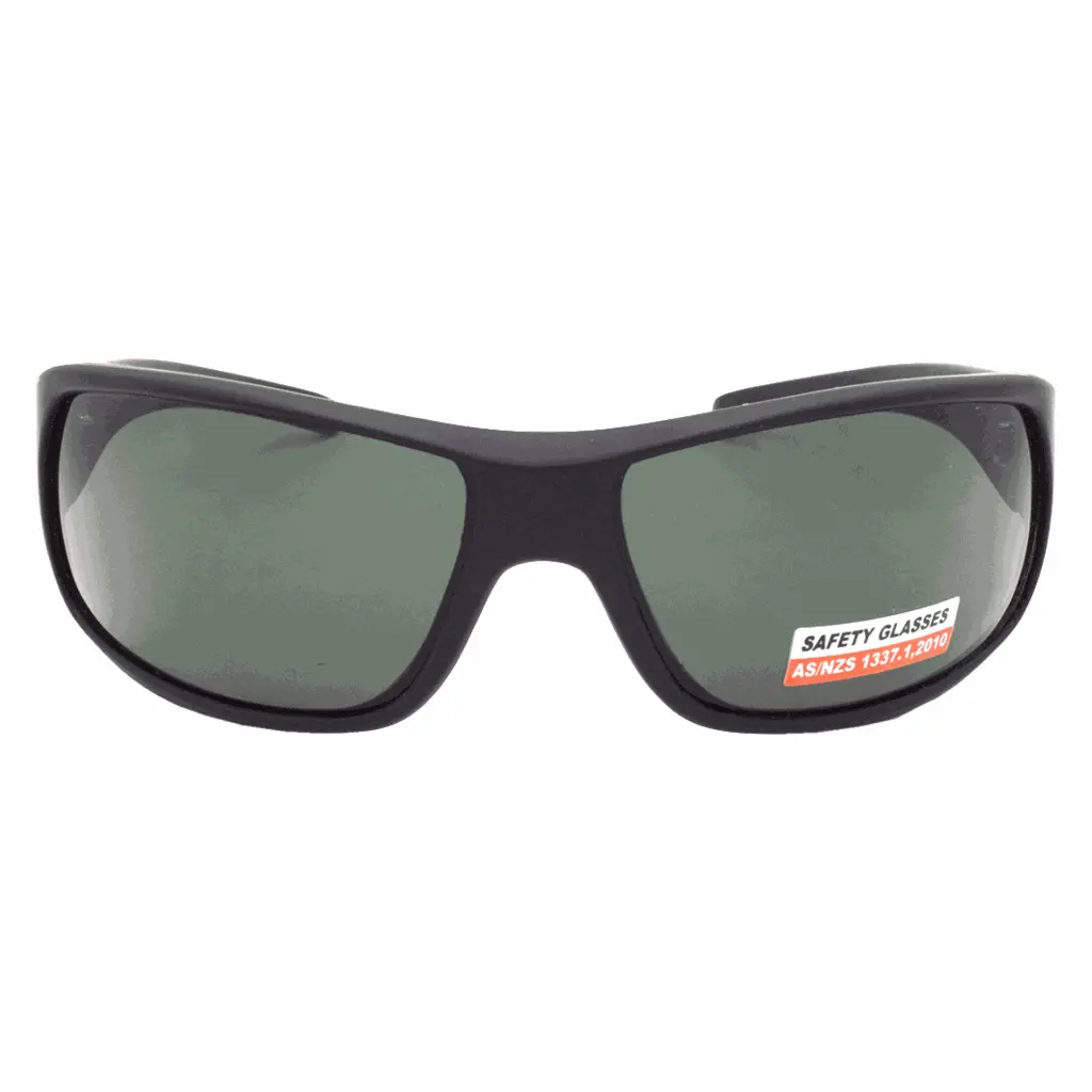 Mangrove Jacks Layback Safety Glasses C1 Black / Smoke Polarised Lenses_6578