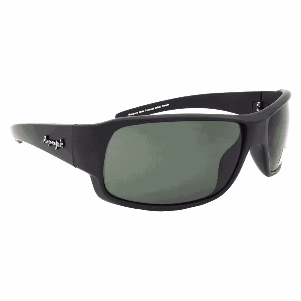 Mangrove Jacks Layback Safety Glasses C1 Black / Smoke Polarised Lenses_6579