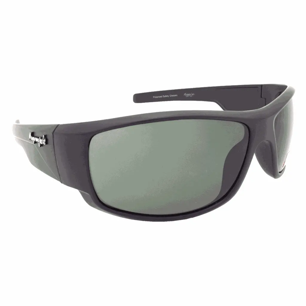Mangrove Jacks Spider Safety Glasses C1 Black / Smoke Polarised Lenses_6581