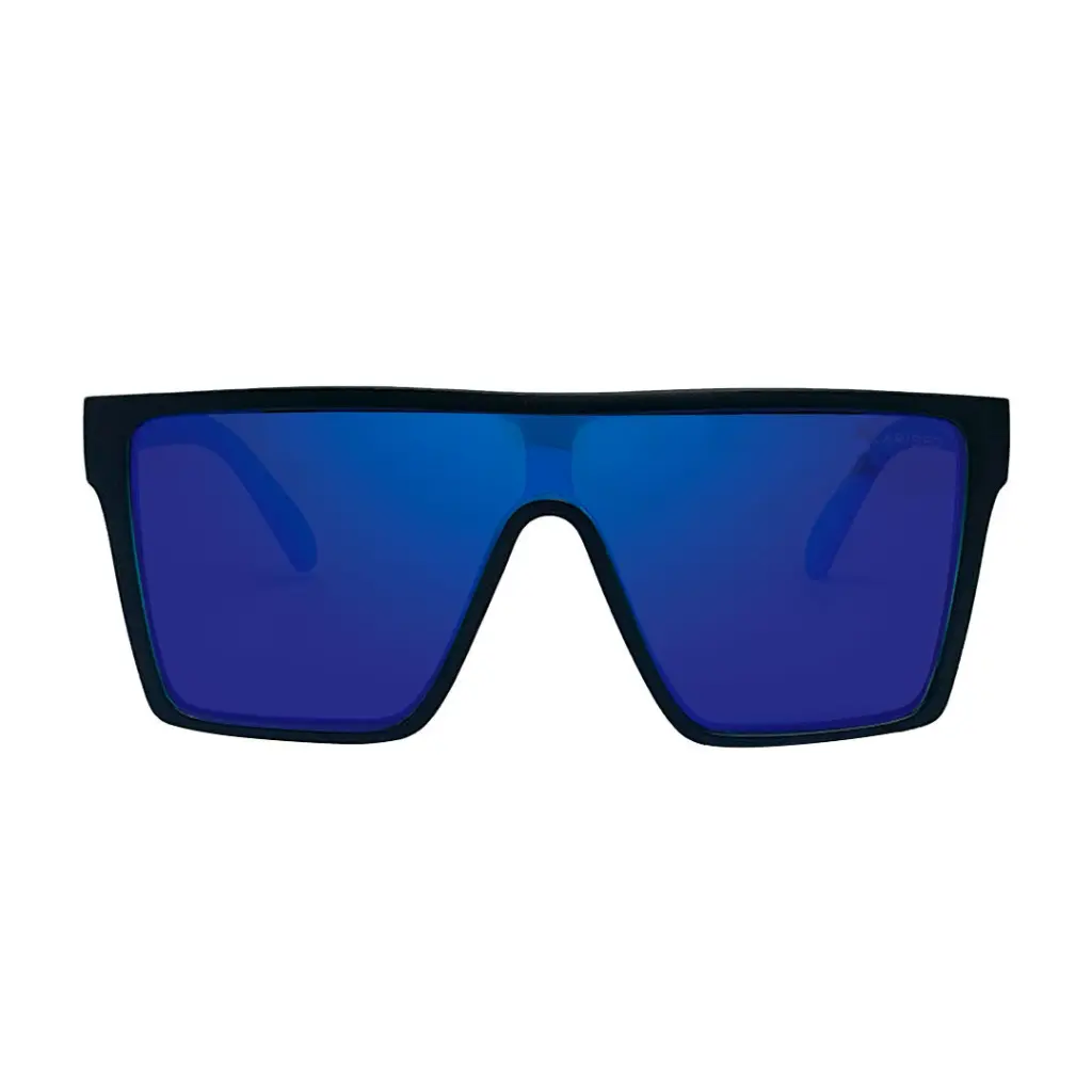 Mangrove Jacks - Mangrove Jacks Big Noggin C2 Matte Black w Matte Crystal Blue / Blue Revo Mirror Polarised Lenses