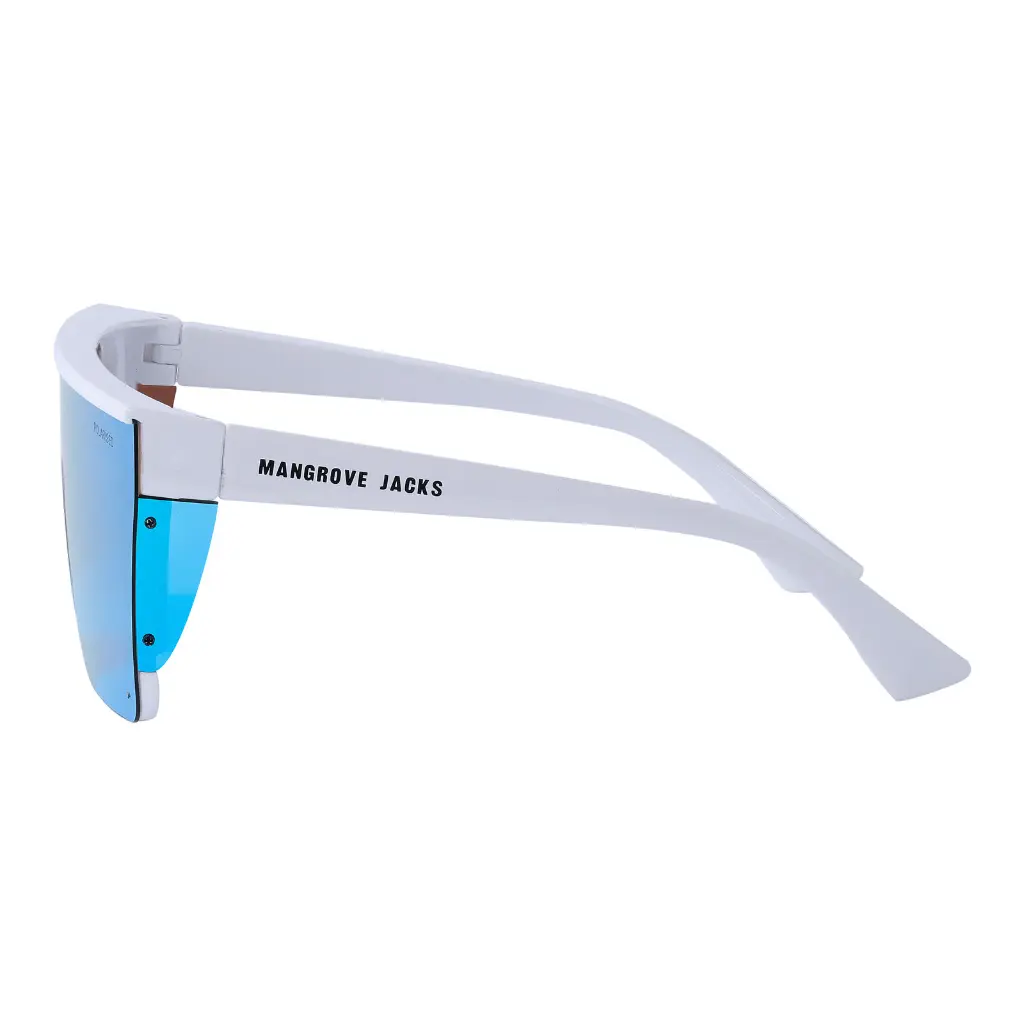 Mangrove Jacks Heatwave C8 Shiny White / Ice Blue Revo Polarised Lenses_6695