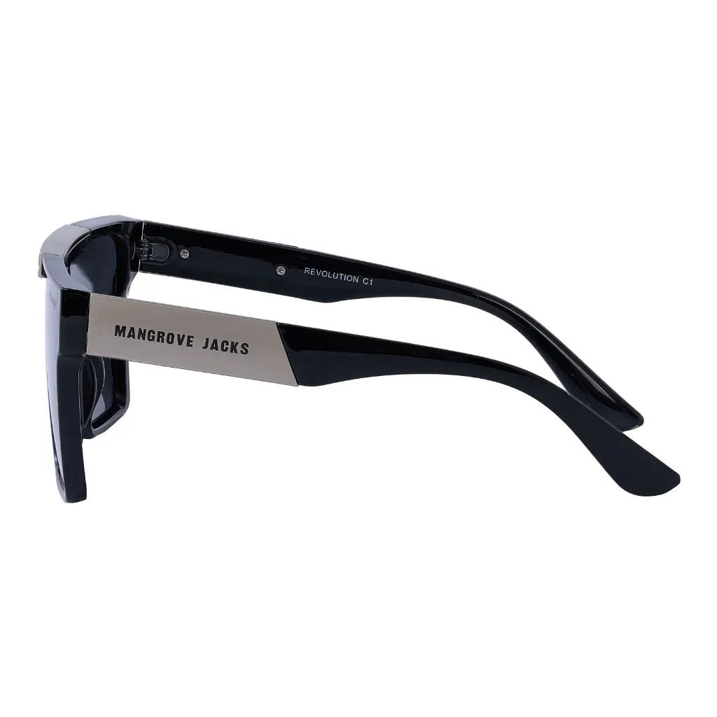 Mangrove Jacks Revolution C1 Shiny Black w Shiny Silver / Smoke Polarised Lenses_6716