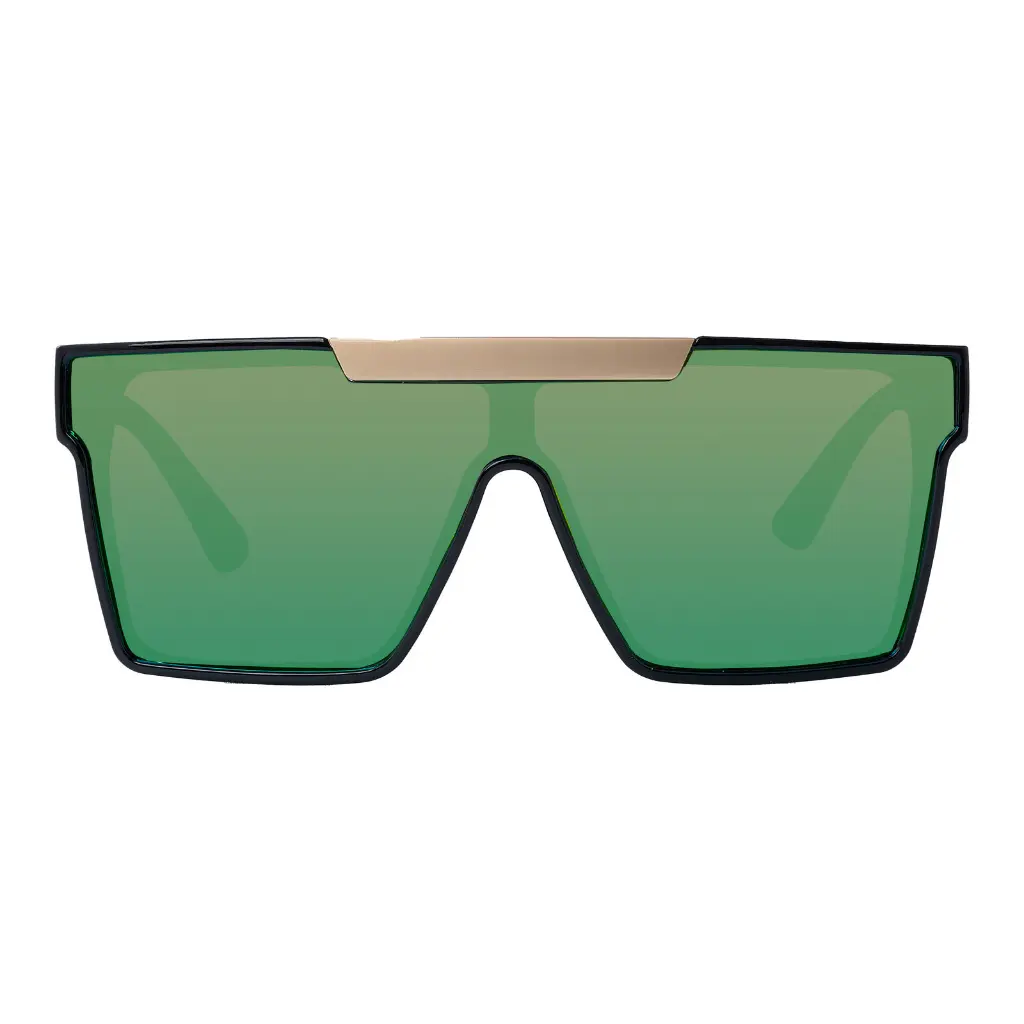 Mangrove Jacks Revolution C11 Shiny Black w Shiny Gold / Green Revo Polarised Lenses_6753