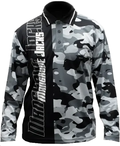 [9337217021018] Mangrove Jacks Fishing Shirt  (Camo Black, S, Mangrove Jack)