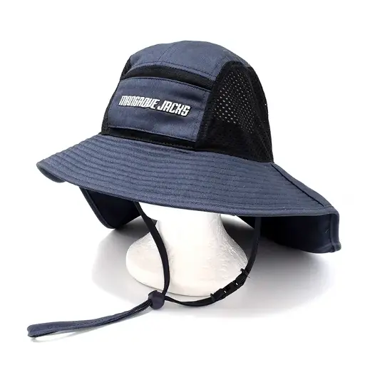 [9337217020370] Mangrove Jacks Wide Brim Legionnaires Hat (Navy)