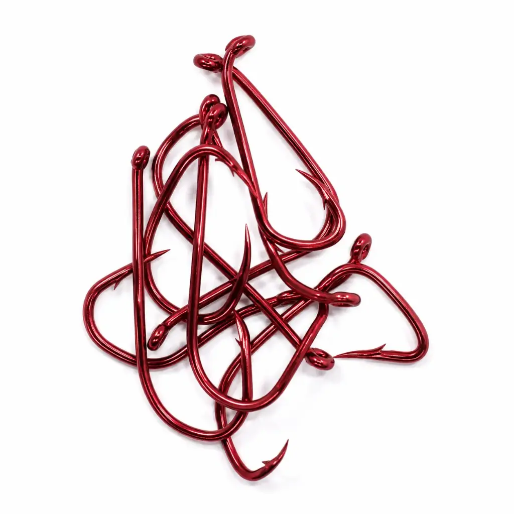 Mangrove Jacks Baitholder Hook Red | Size 4 | 12 Pack