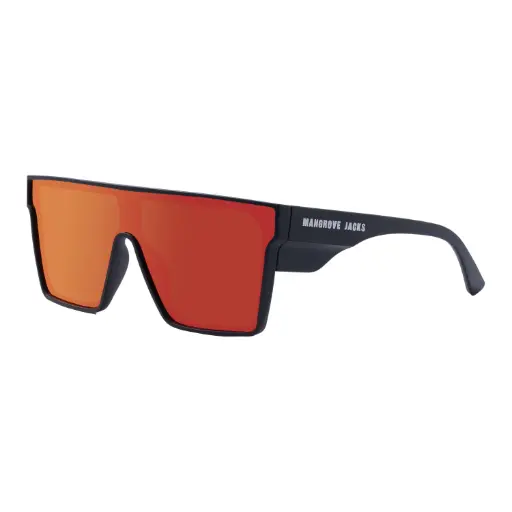 [9340457036018] Mangrove Jacks Landslide C3 Matte Black / Red Revo Polarised Lenses