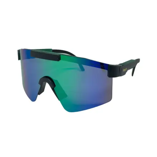 [9340457035264] Mangrove Jacks Kids MK073 C11 Matte Black w Matte Crystal Green / Green Revo Polarised Lenses