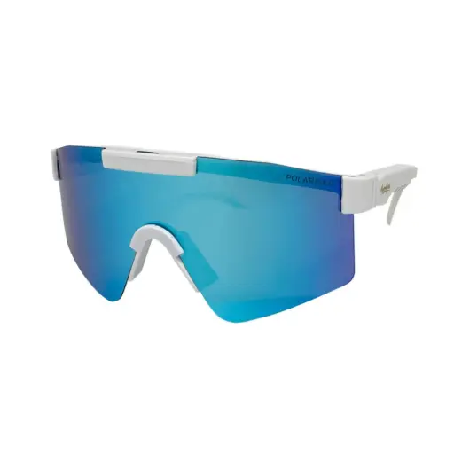 [9340457035257] Mangrove Jacks Kids MK073 C8 Shiny White / Ice Blue Revo Polarised Lenses