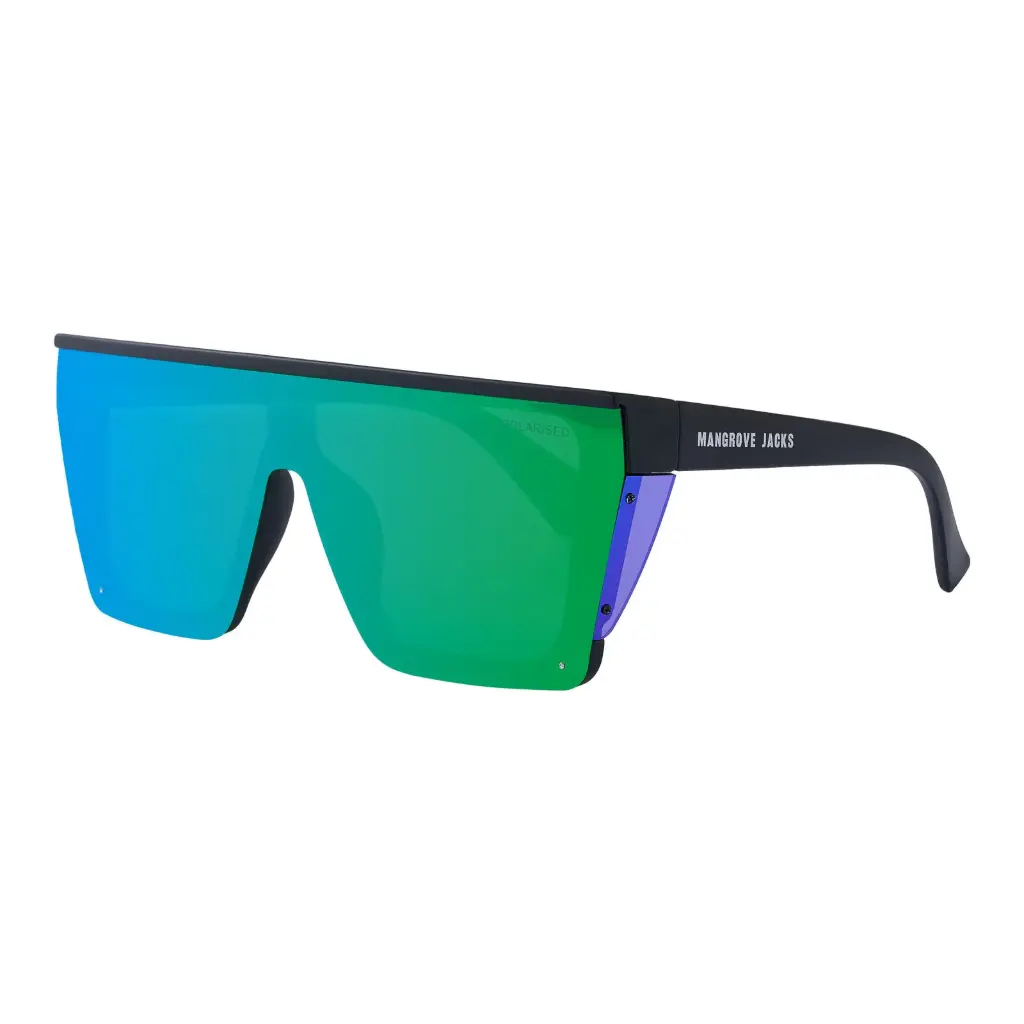 Mangrove Jacks Heatwave C11 Matte Black / Green Revo Polarised Lenses
