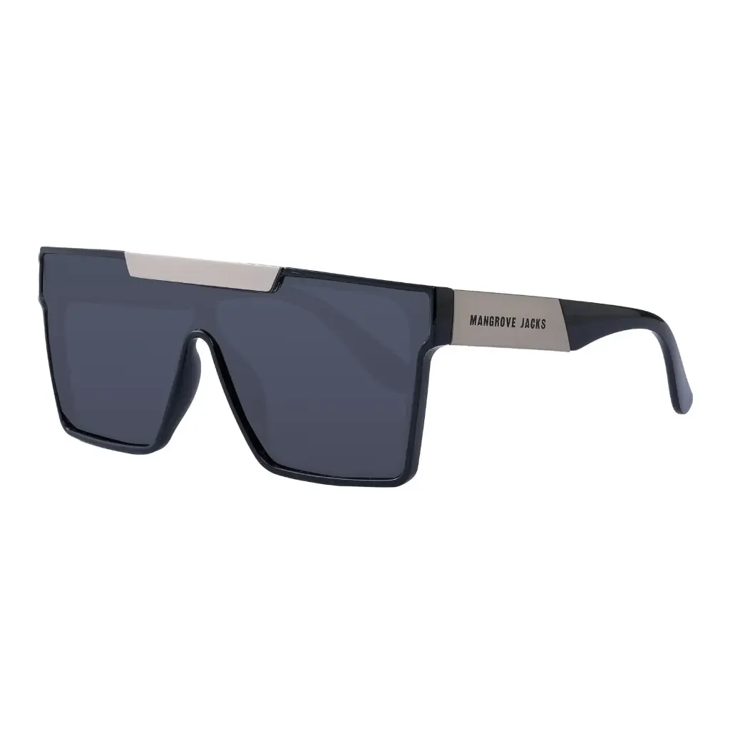 Mangrove Jacks Revolution C1 Shiny Black w Shiny Silver / Smoke Polarised Lenses