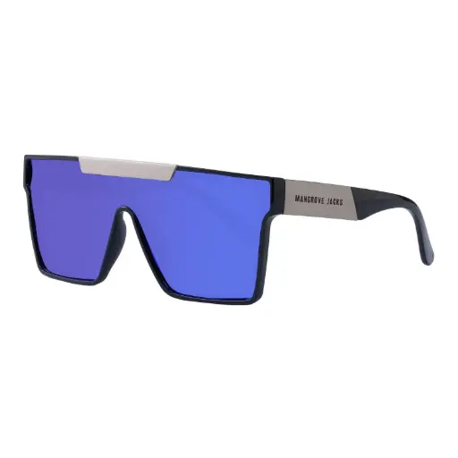 [9340457035882] Mangrove Jacks Revolution C2 Shiny Black w Shiny Silver / Blue Revo Polarised Lenses