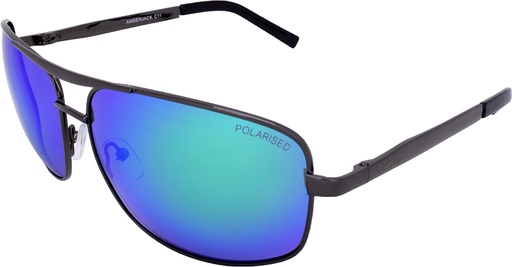 [9340457021229] Mangrove Jacks Amberjack C11 Gunmetal / Green Revo Polarised Lenses