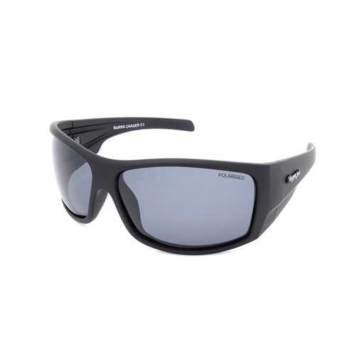 [9337217024316] Mangrove Jacks Barra Chaser C1 Matte Black / Smoke Polarised Lenses