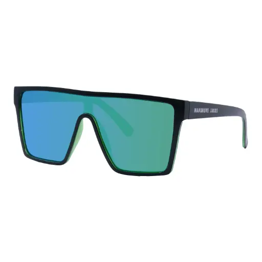 [9340457035486] Mangrove Jacks Big Noggin C11 Matte Black w Matte Crystal Green / Green Revo Mirror Polarised Lenses