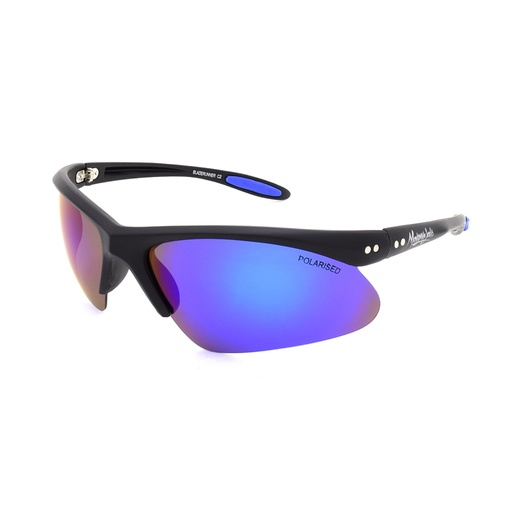 [9337217012641] Mangrove Jacks Bladerunner C2 Black / Blue Revo Polarised Lenses