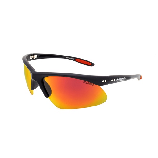 [9337217012658] Mangrove Jacks Bladerunner C3 Black / Red Revo Polarised Lenses