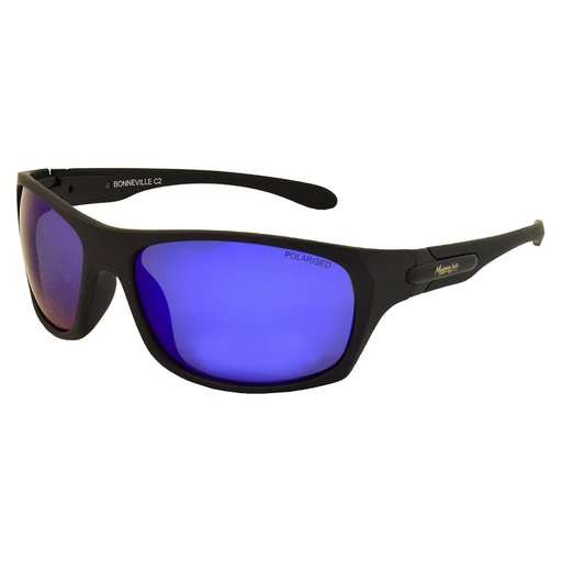 [9337217023890] Mangrove Jacks Bonneville C2 Matte Black / Blue Revo Polarised Lenses