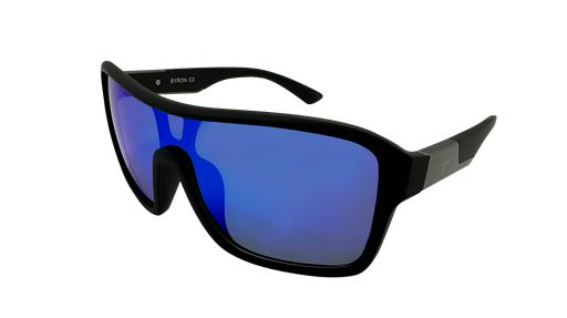 [9337217028550] Mangrove Jacks Byron C2 Matte Black / Smoke With Ice Blue Revo Polarised Lenses