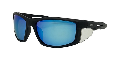[9340457030962] Mangrove Jacks Cadiz C8 Matte Black / Ice Blue Revo Polarised Lenses