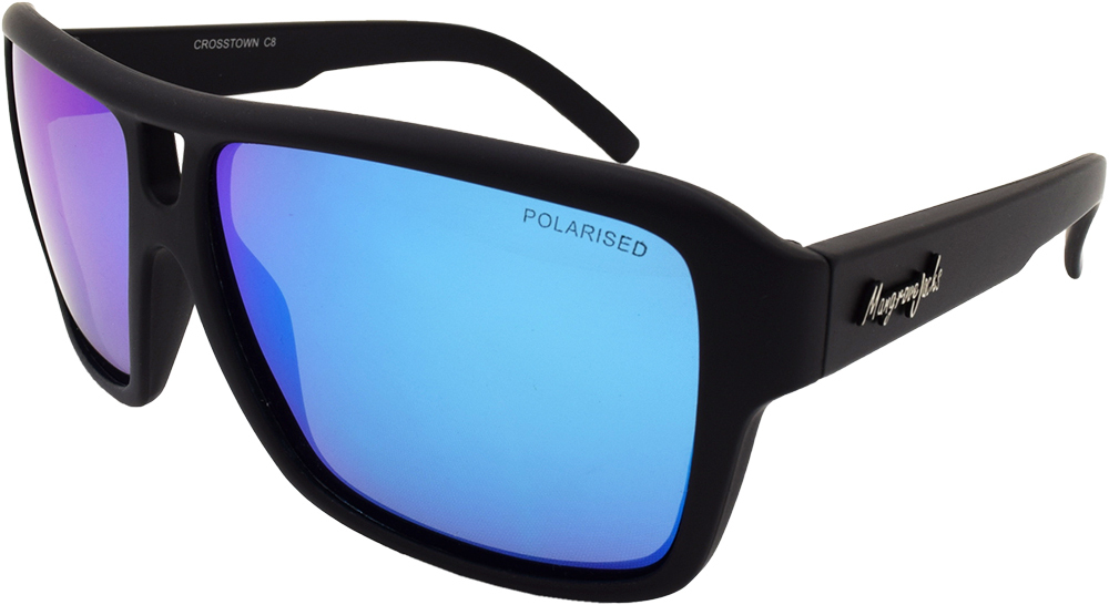 Mangrove Jacks Crosstown C8 Black / Ice Blue Revo Polarised Lenses