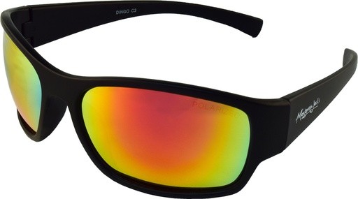 [9340457008268] Mangrove Jacks Dingo C3 Matte Black / Red Revo Polarised Lenses