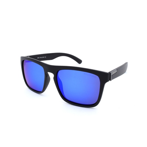 [9337217012818] Mangrove Jacks Doc Holliday C2 Matte Black / Blue Revo Polarised Lenses