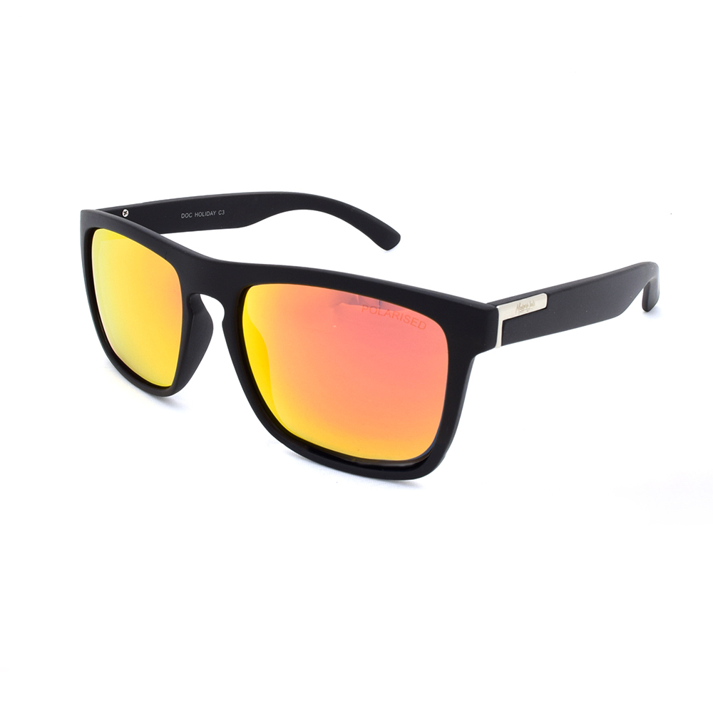 Mangrove Jacks Doc Holliday C3 Matte Black / Red Revo Polarised Lenses
