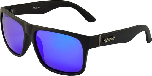 [9340457021120] Mangrove Jacks Harley C2 Matte Black / Ice Blue Revo Polarised Lenses