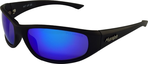 [9340457021014] Mangrove Jacks Hit Up C2 Matte Black / Blue Revo Polarised Lenses