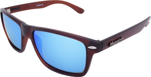 [9340457016508] Mangrove Jacks Hitman C8 Crystal Brown / Ice Blue Revo Polarised Lenses