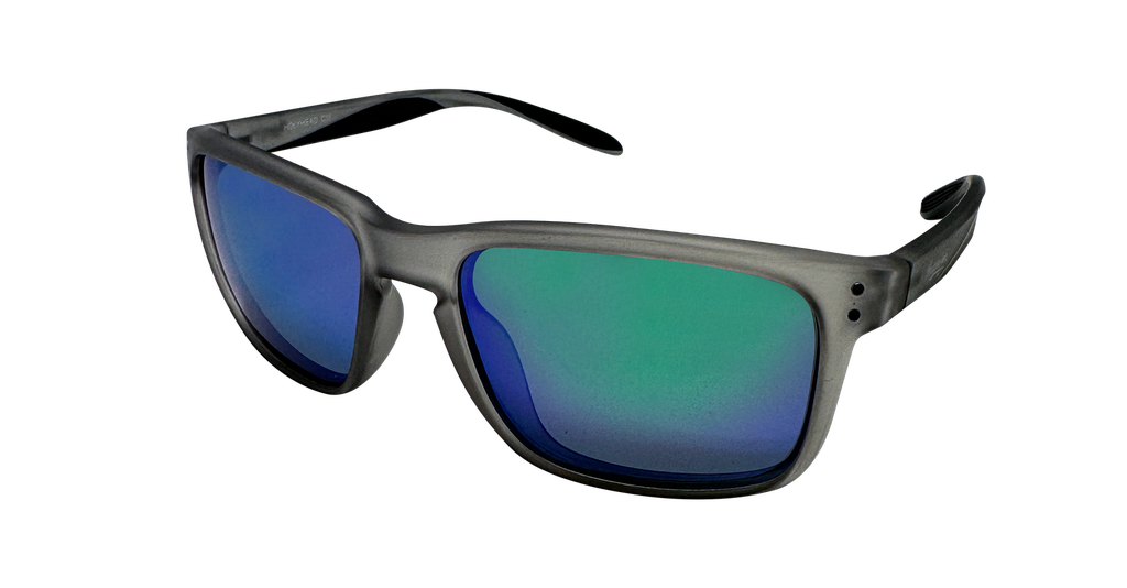 Mangrove Jacks Holyhead C11 Matte Crystal Smoke / Smoke With Green Revo Polarised Lenses