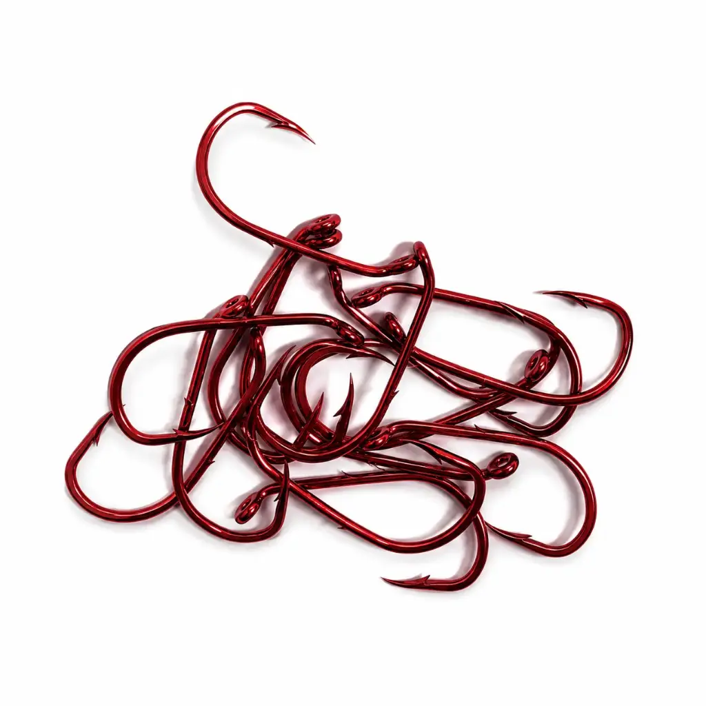 Mangrove Jacks Baitholder Hook Red | Size 8 | 15 Pack
