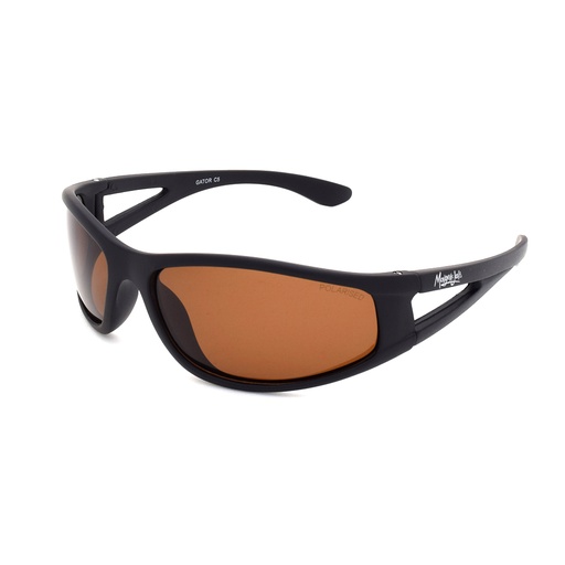 [9337217012016] Mangrove Jacks Kids Gator C5 Matte Black / Brown Polarised Lenses