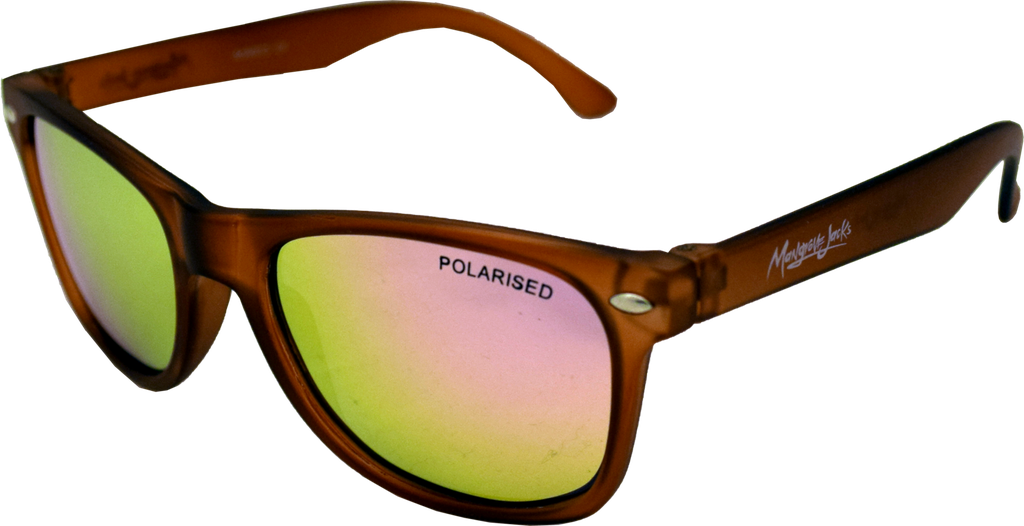 Mangrove Jacks Kids MJK015 C4 Crystal Brown / Pink Revo Polarised Lenses