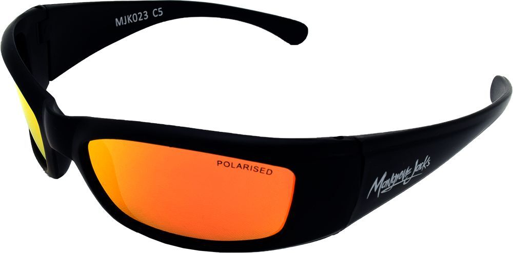 Mangrove Jacks Kids MJK023 C5 Matte Black / Red Revo Polarised Lenses