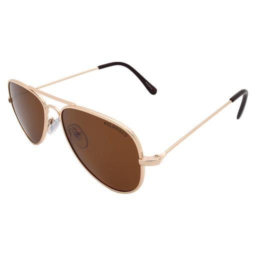 [9337217024439] Mangrove Jacks Kids MJK059 C4 Gold & Dark Brown / Brown Polarised Lenses